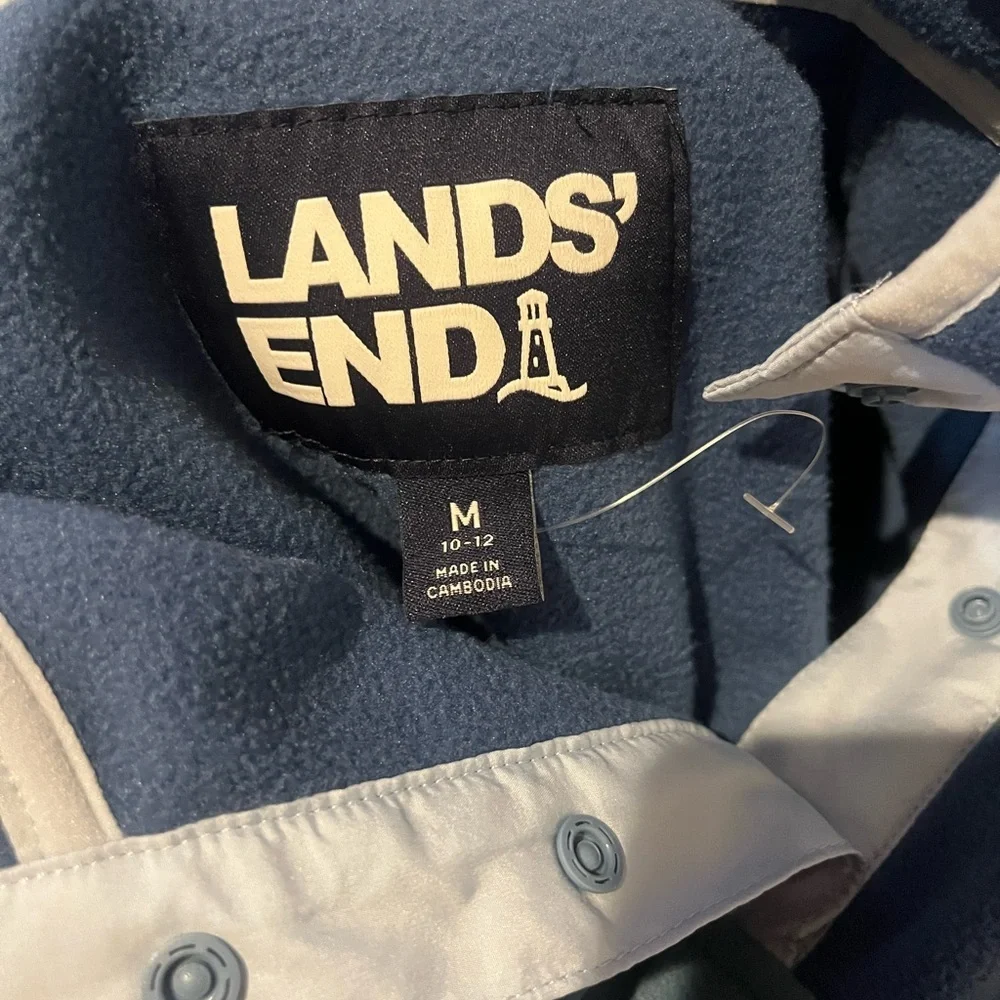 Lands' End kids Two-Tone Fleece Pullover